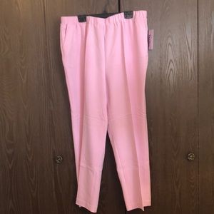 TANJAY NWT SIZE 18 PETITE WOMEN’S SOFT PINK BOUQUET ELASTIC WAIST & POCKETS #130